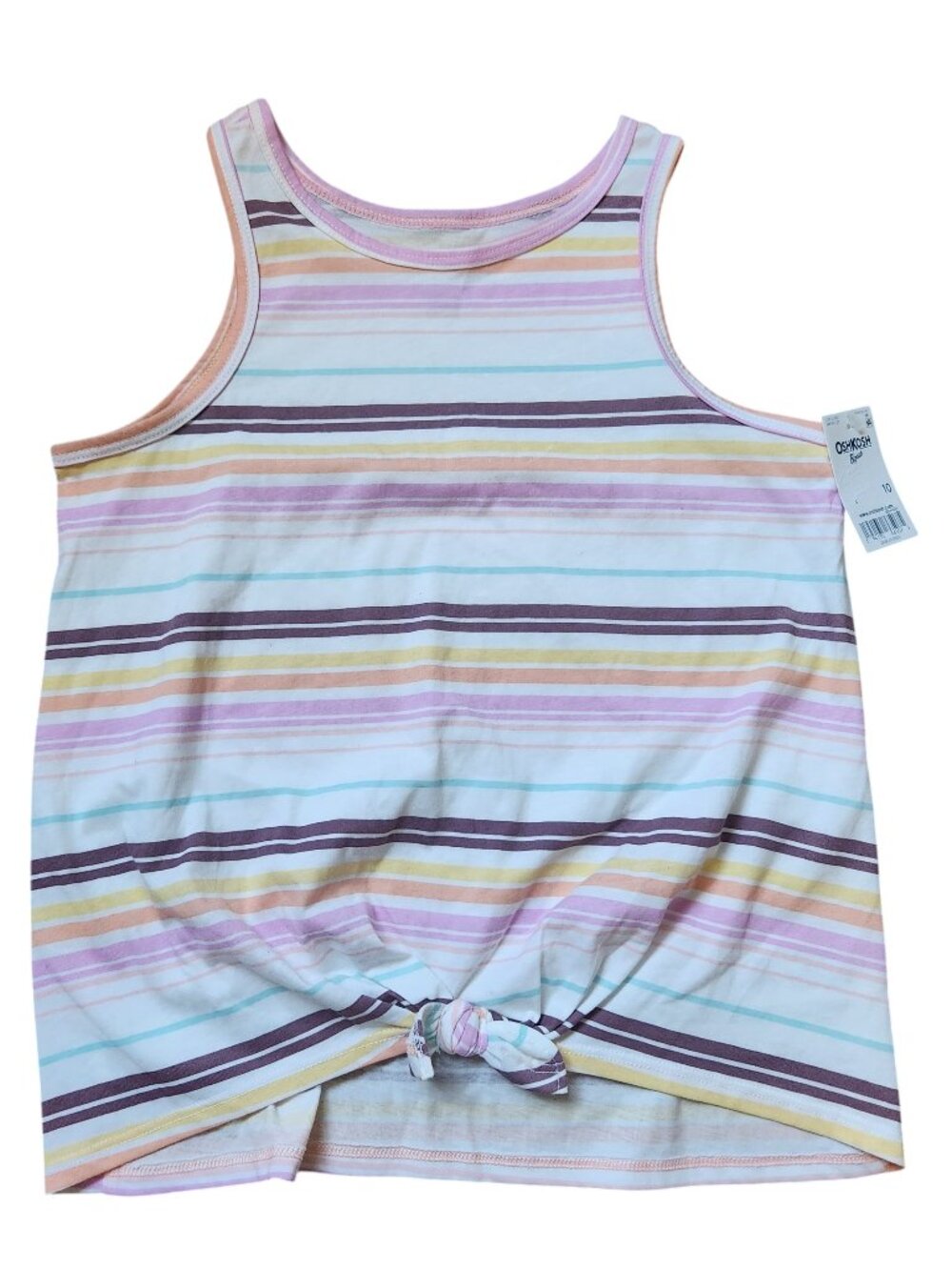 OshKosh B'gosh Girls' Striped Sleeveless Tank Top Size 10 Multicolor NWT